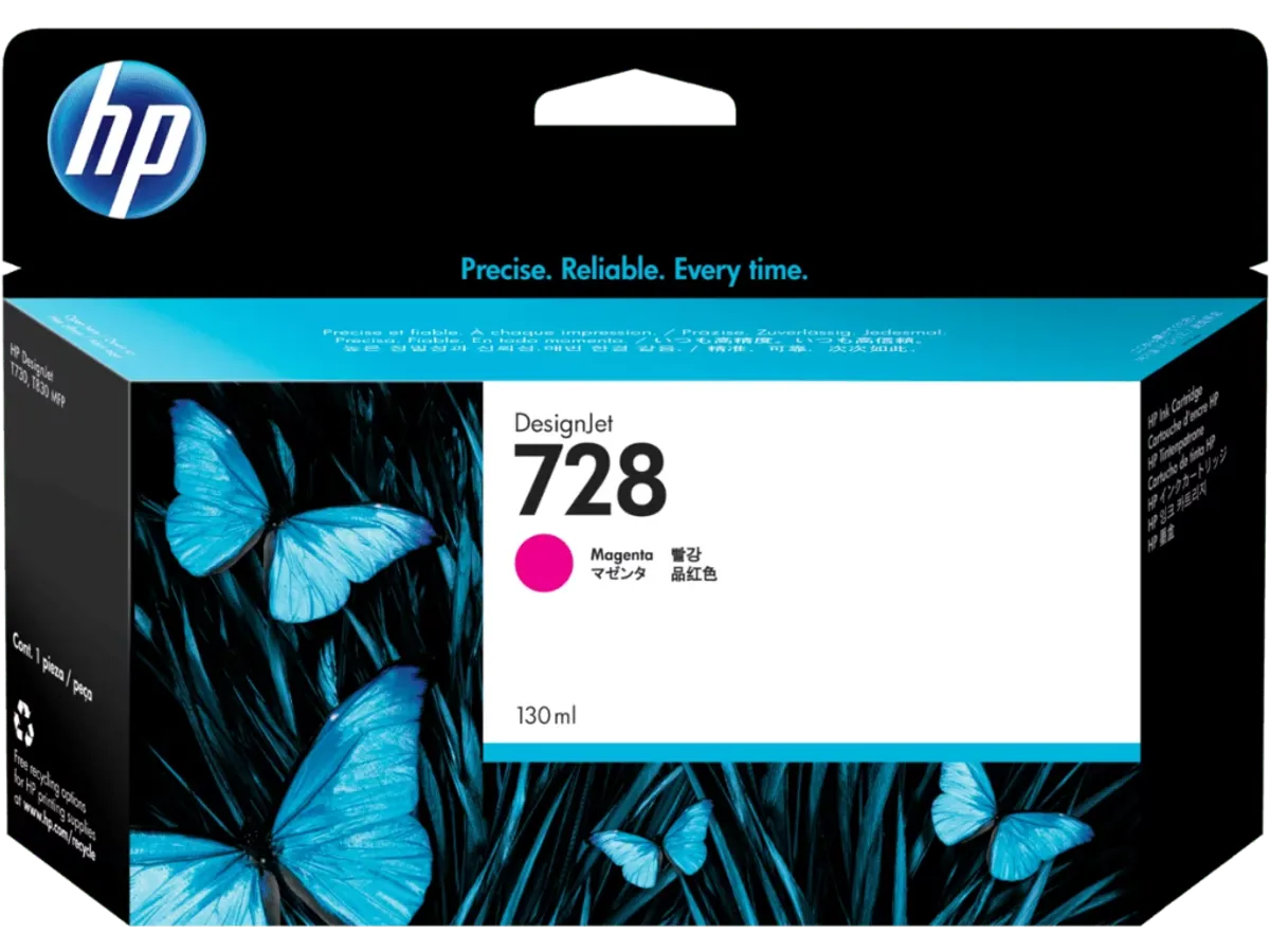 HP 728 Blæk Magenta 130 ml.