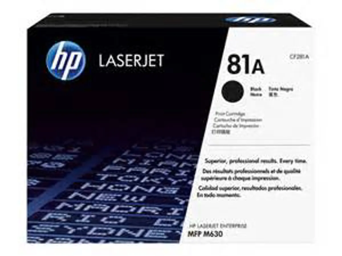 HP 81A Toner Cf281a Sort