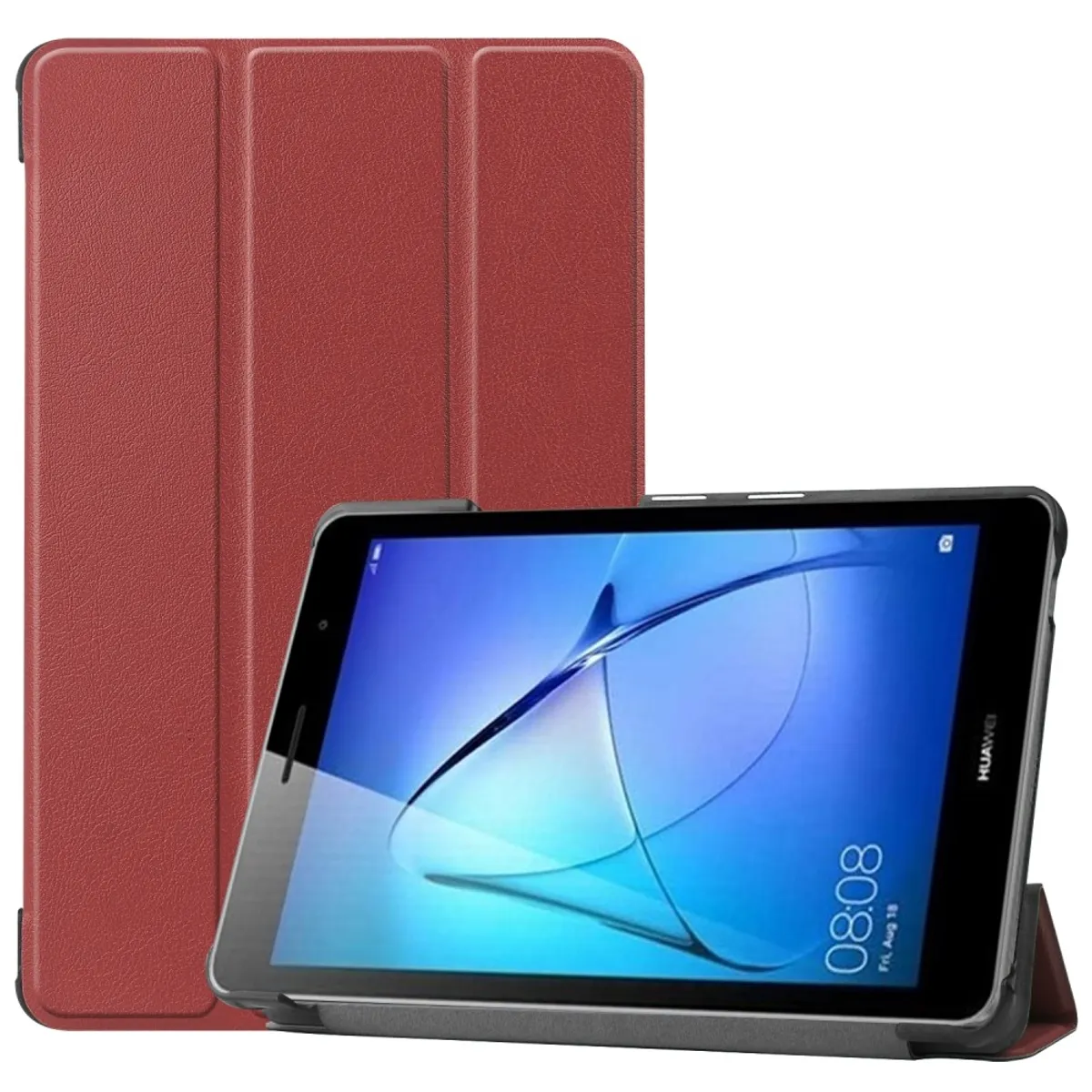 Huawei MatePad T8 - Tri-Fold læder cover - Brun