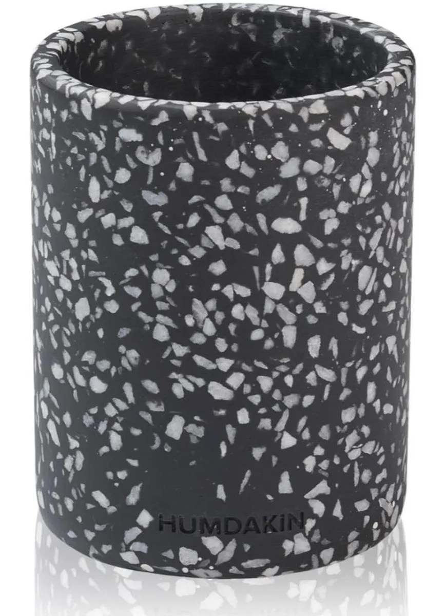 Humdakin LUCCA Terrazzo Vase med låg, sort