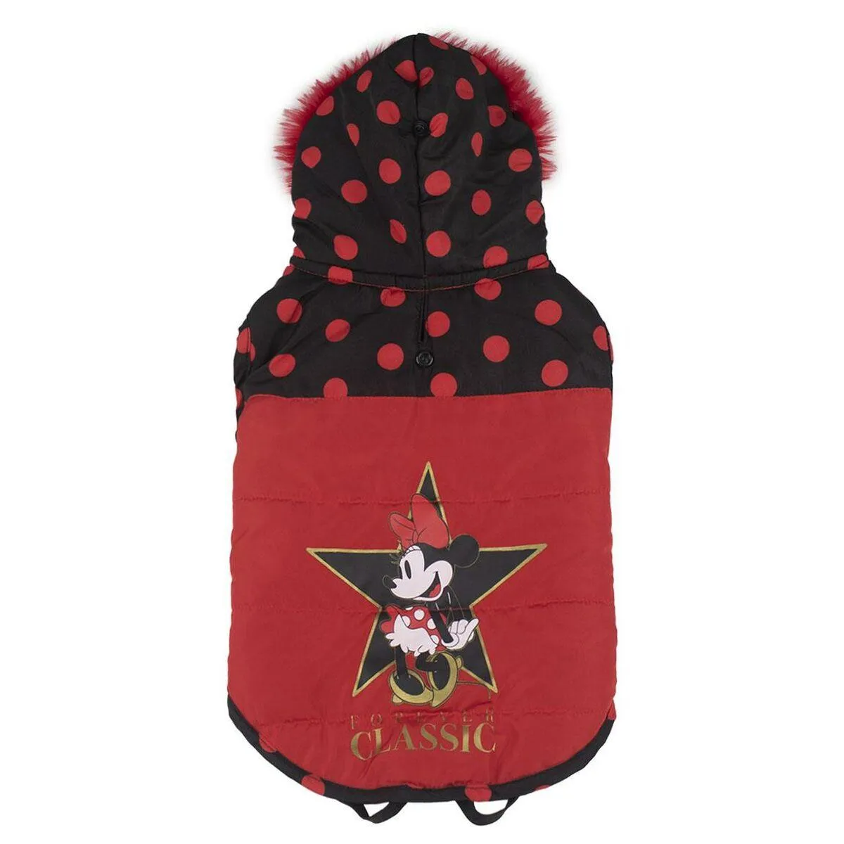 Hundefrakke Minnie Mouse Sort XS Rød