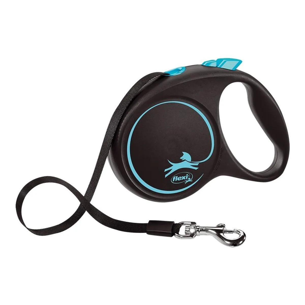 Hundesnor Flexi BLACK DESIGN 5 m Blå Størrelse L