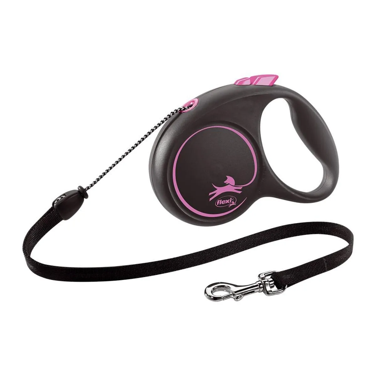 Hundesnor Flexi BLACK DESIGN 5 m Pink Størrelse S