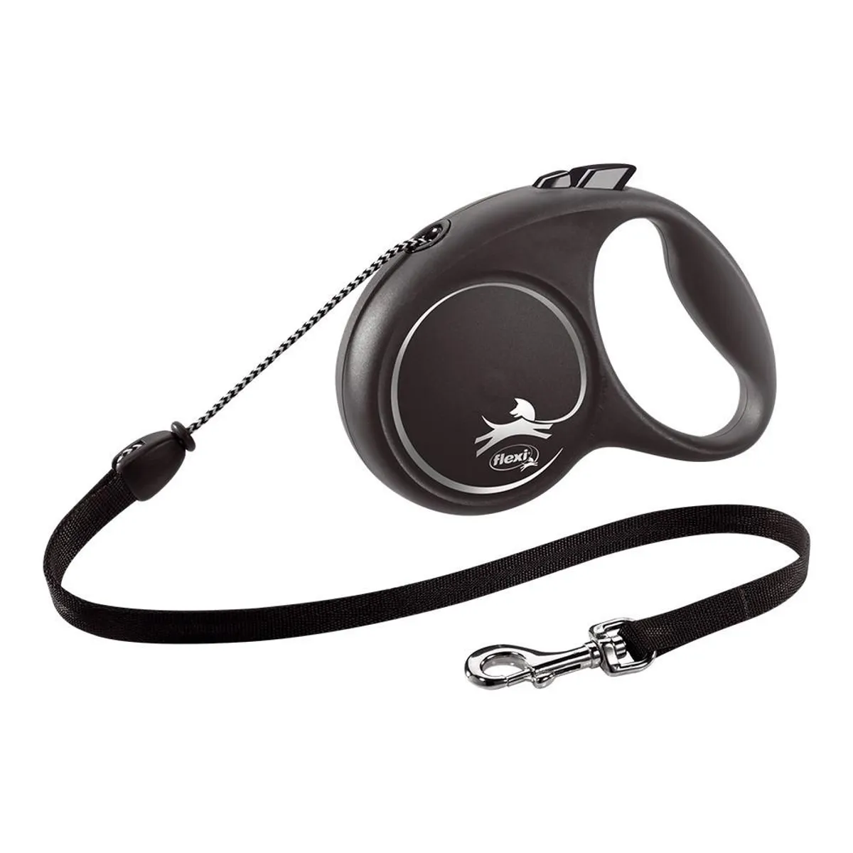 Hundesnor Flexi BLACK DESIGN 5 m Størrelse M Silver