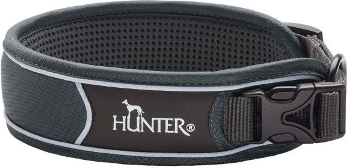 Hunter - Halsbånd Til Hund - Divo - Grå - 25-35 Cm