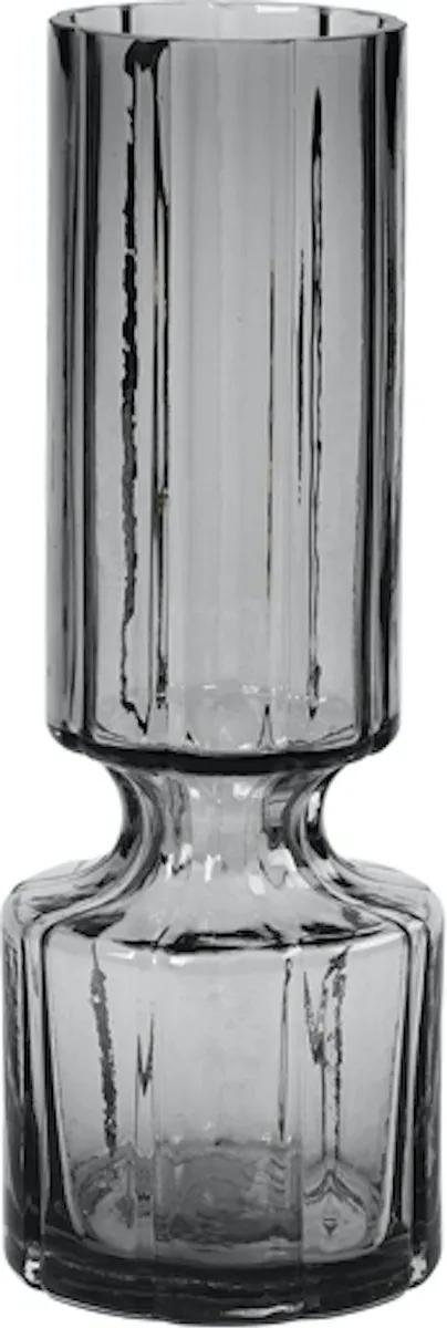 Hyacint, Vase, sort, H10x28,3 cm, mundblæst glas