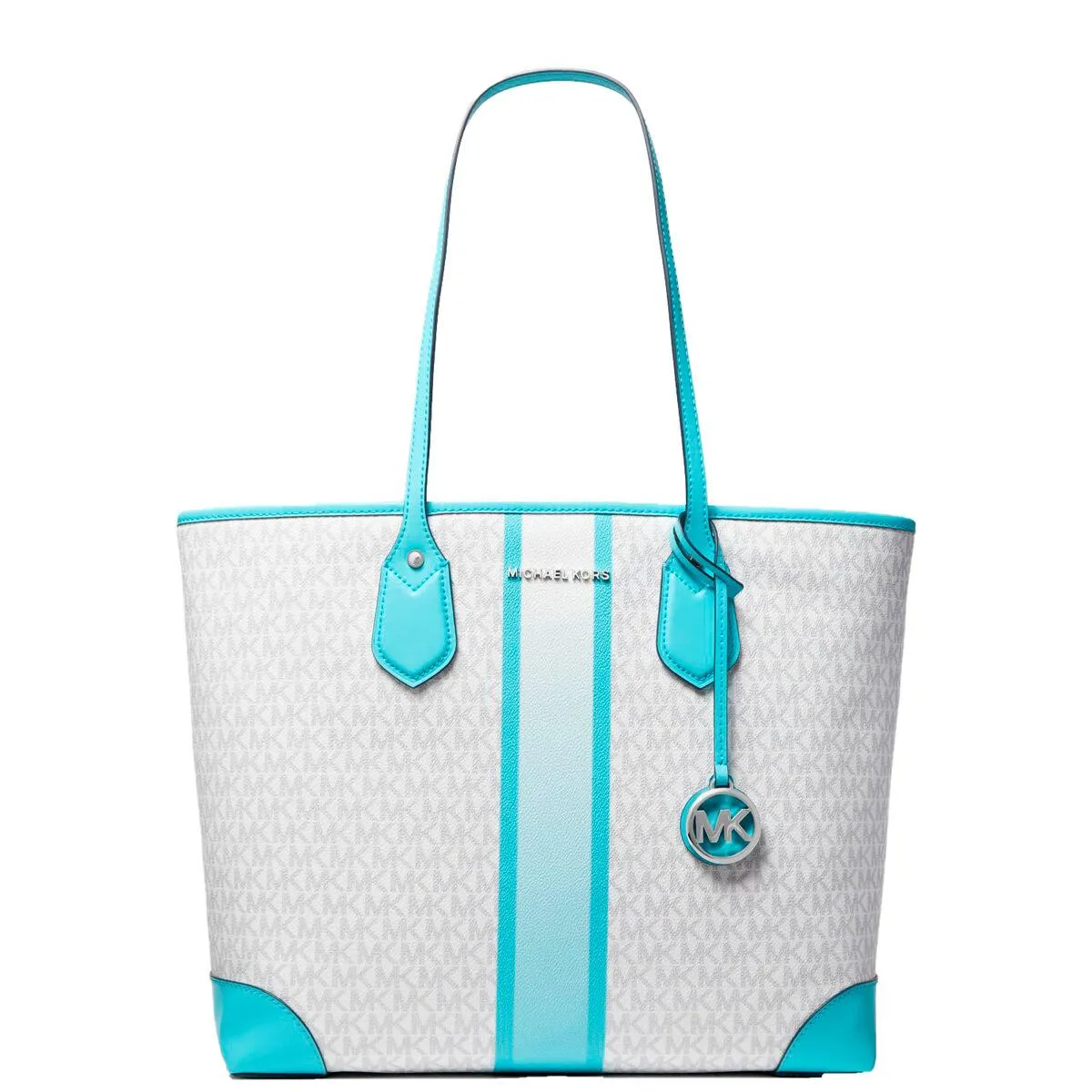 Håndtasker til damer Michael Kors 30S2SV0T3V-OCEAN-BLUE-MULTI Grå 35 x 30 x 17 cm