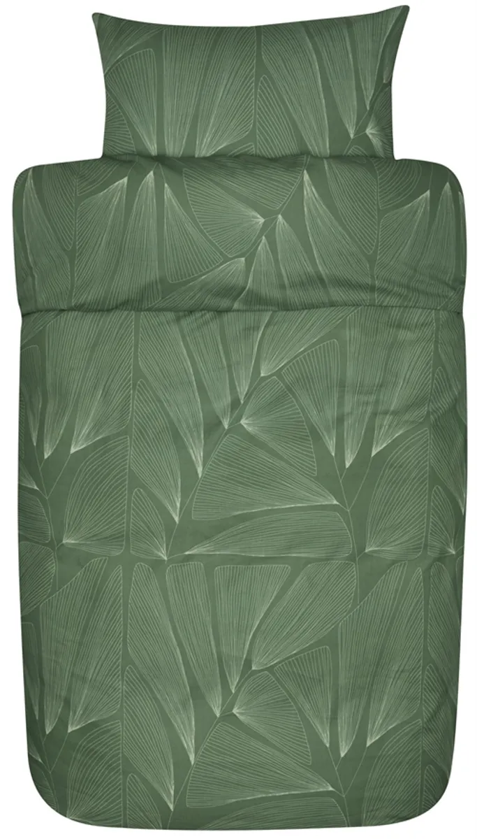 Høie sengetøj - 140x220 cm - Anine green - 100% ekstra fin bomuld sengesæt