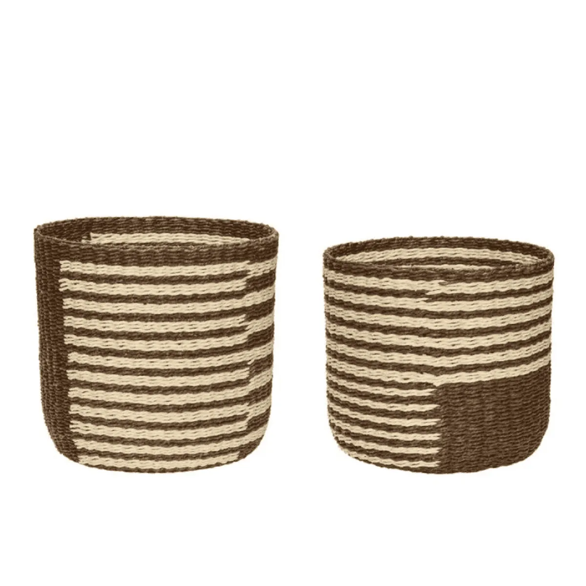 Hübsch Twine baskets (2 stk.) - natur/brun