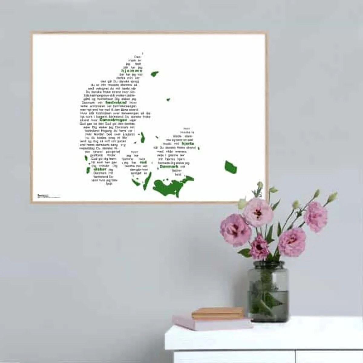 I Danmark er jeg født - Songshape plakater - 30 x 21 cm / Small / vandret