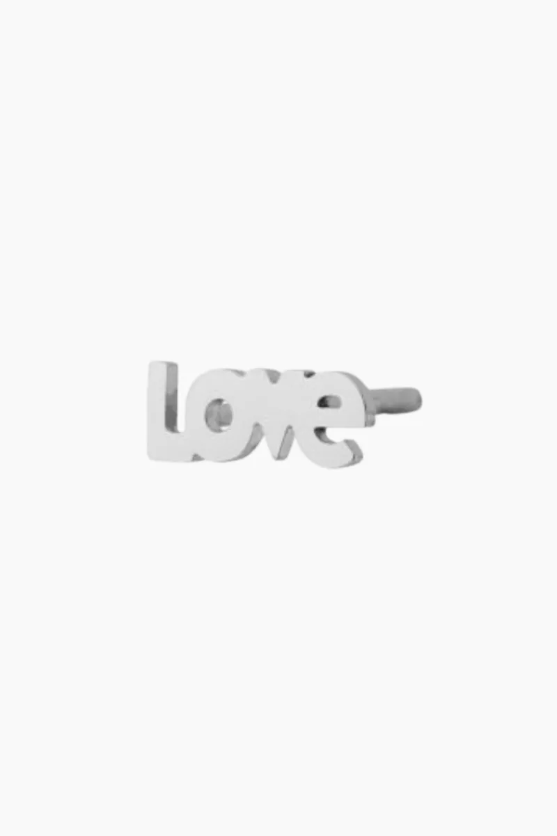 I Love Earring - Silver - Stine A - Sølv One Size