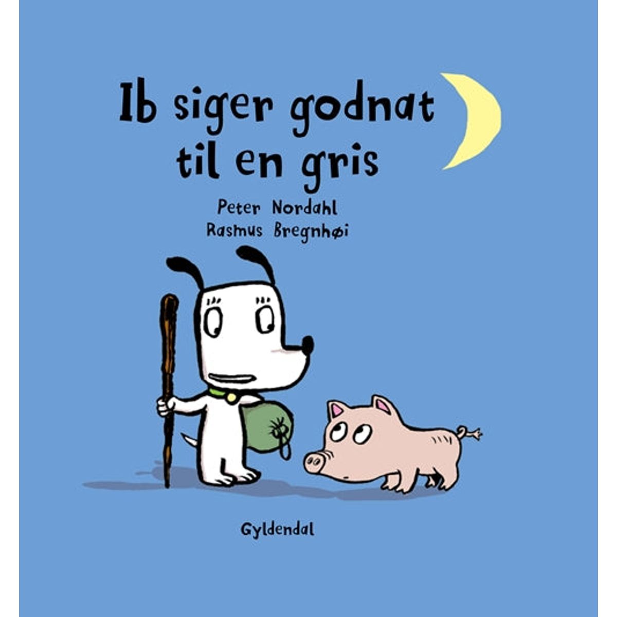 Ib siger godnat til en gris