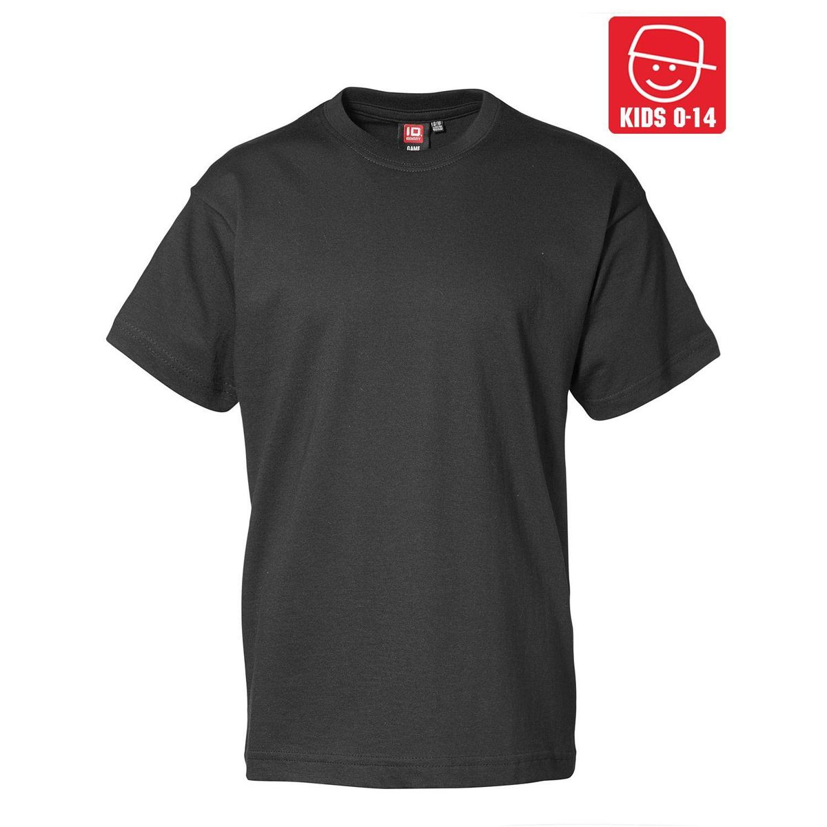 ID Single color t-shirts - for kids Black