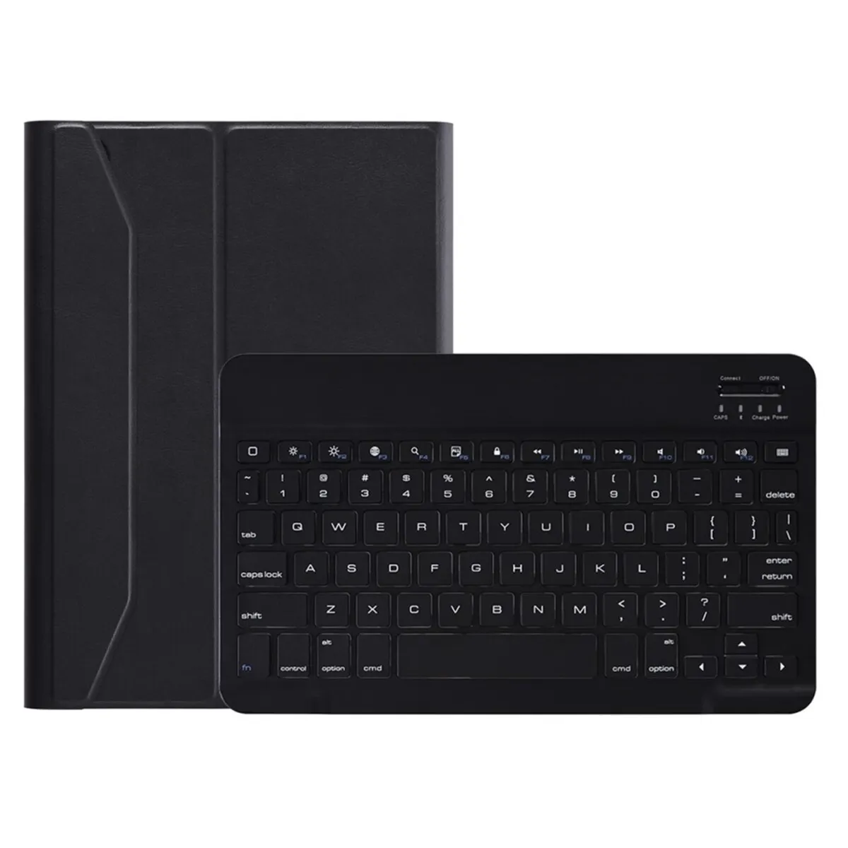 iPad 10.2 (2019 / 2020 / 2021) - Bluetooth/trådløs Tastatur DANSK layout m/aftagelig etui/cover - Sort