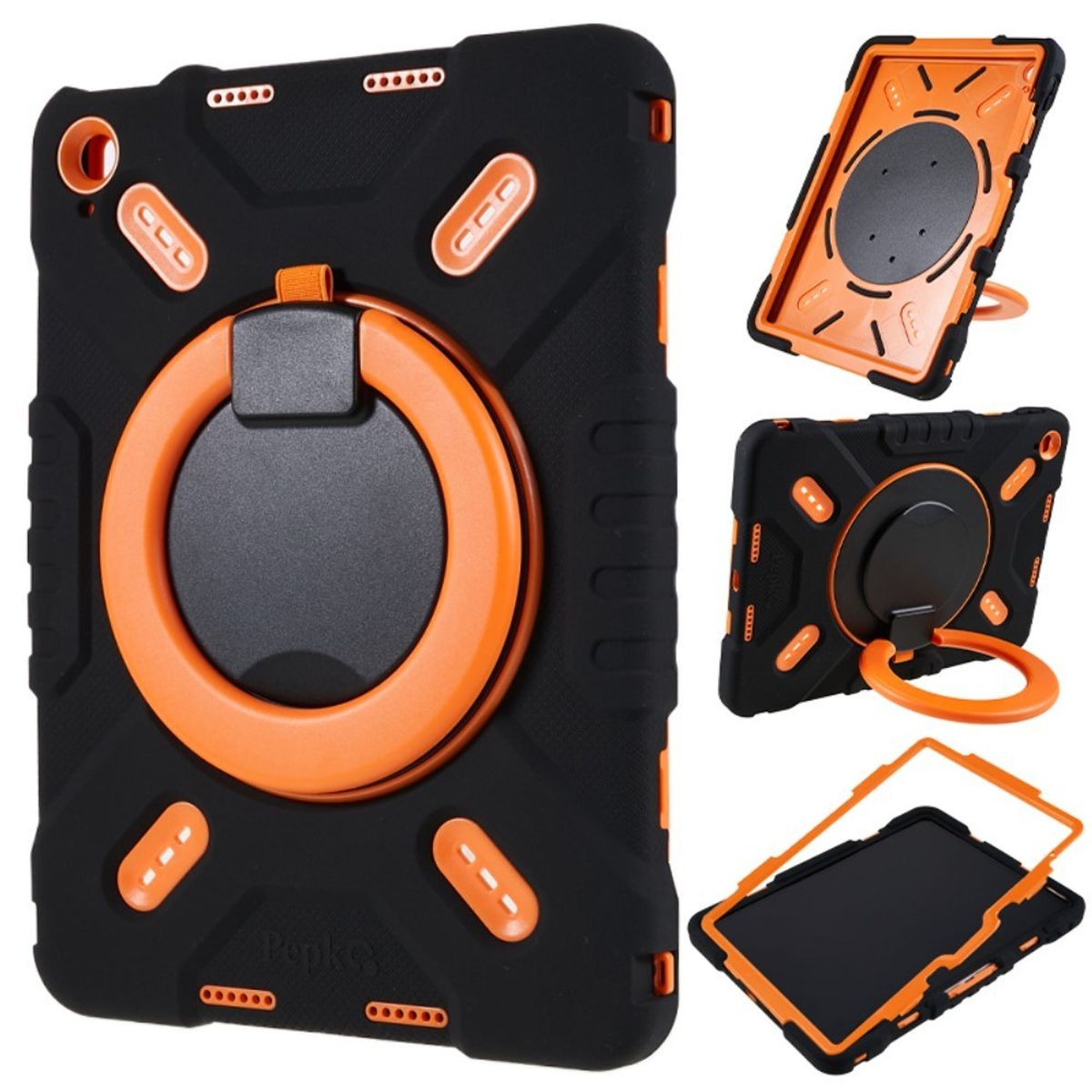 iPad 10.9 (2022) - PEPKOO shockproof 360 grader roterbar cover - Orange