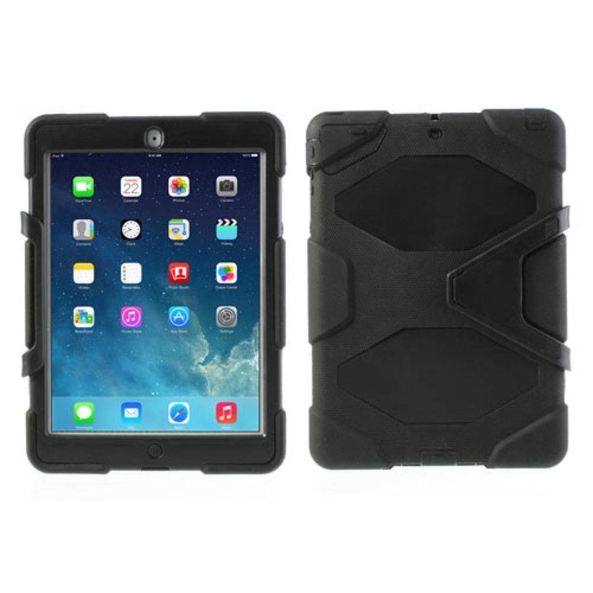 iPad Air 1 - Military Duty Hybrid cover - Sort