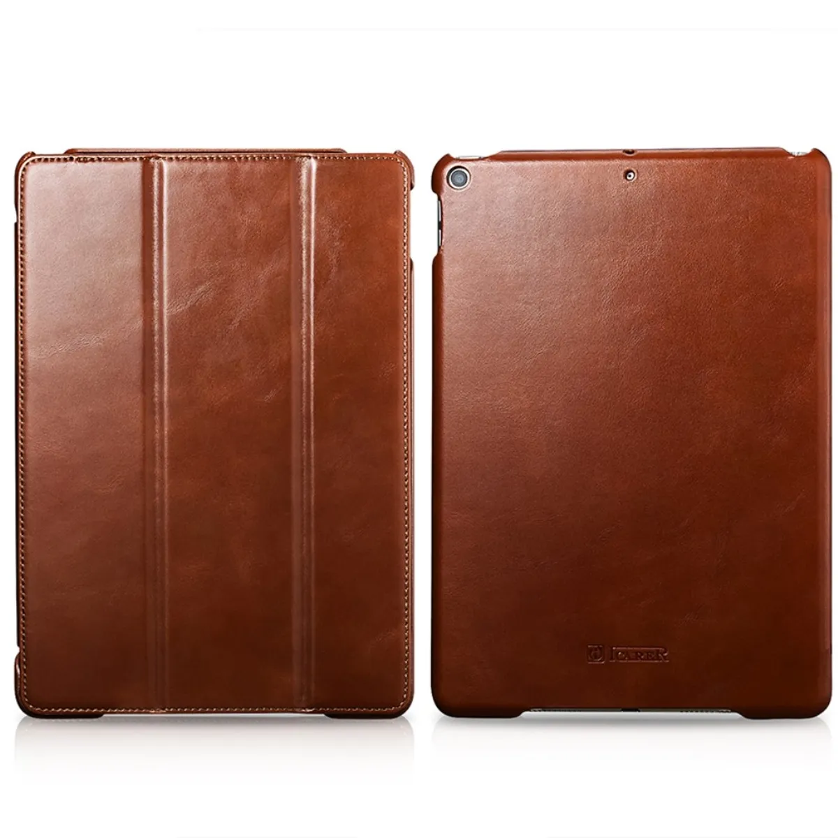 iPad Air 10.5 (2019) - Icarer Vintage Series ægte læder etui - Brun