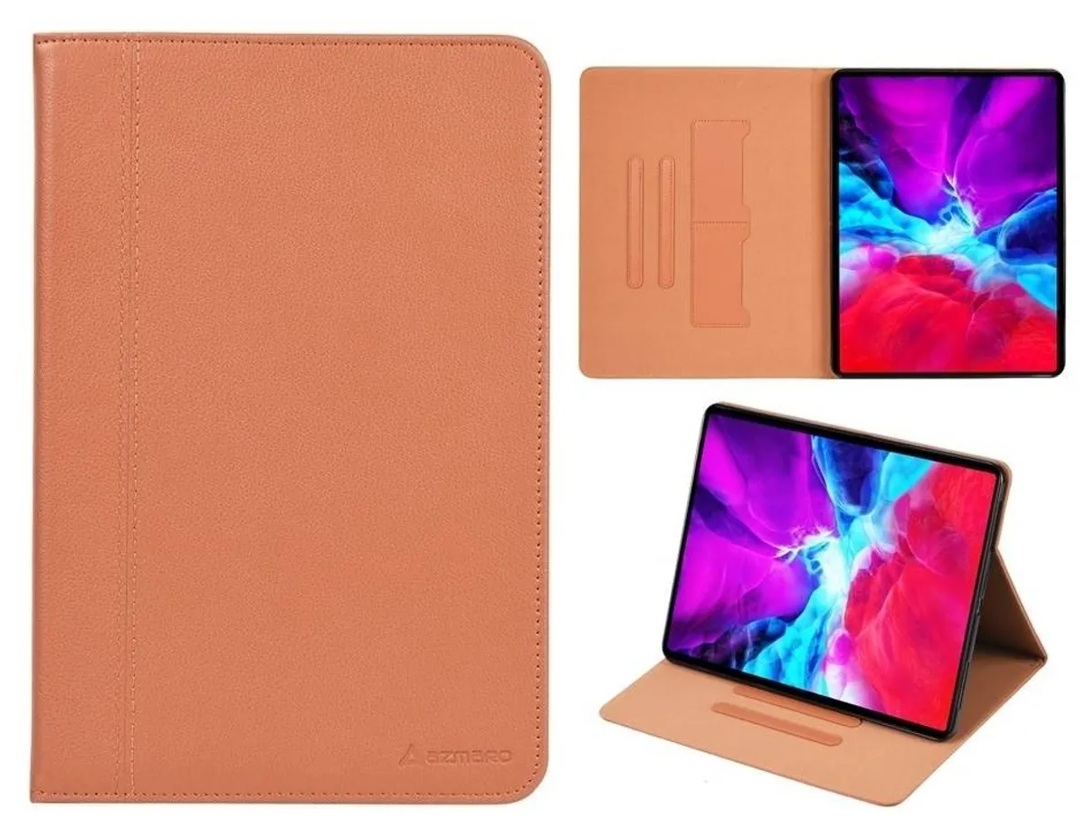 iPad Pro 12.9 (2020/2018) - Azmaro Classic ægte læder Cover / etui - Brun