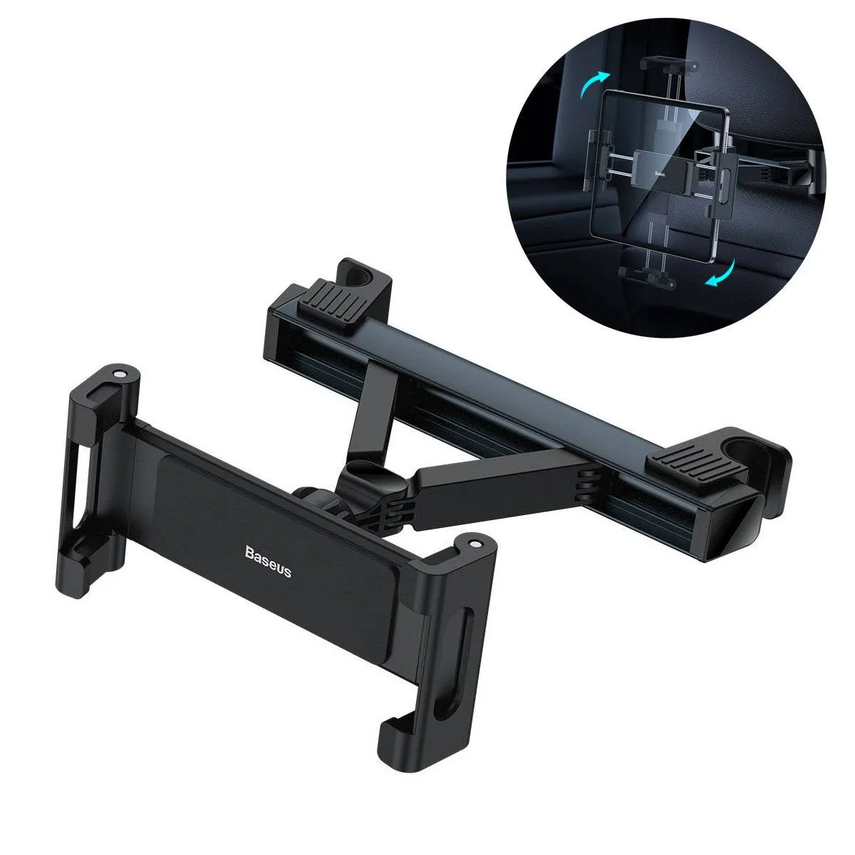 iPad / Tablet - Baseus JoyRide Pro nakkestøtte holder til Bilen Justerbar 50-150mm - Sort