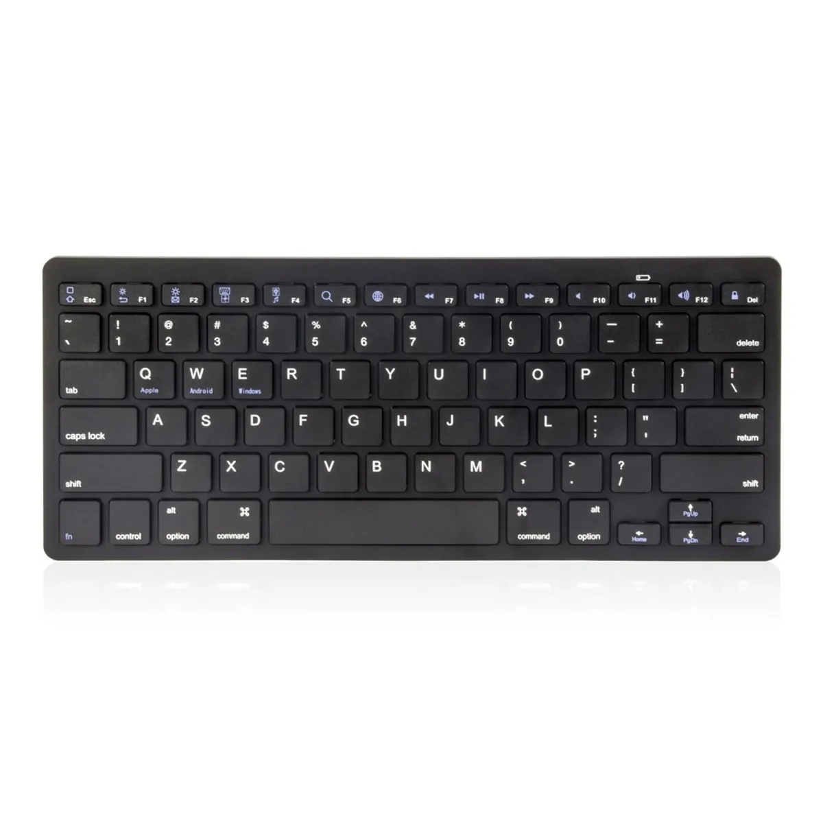 iPad / tablet /PC - Slim Trådløs bluetooth tastatur med DANSK layout - Sort