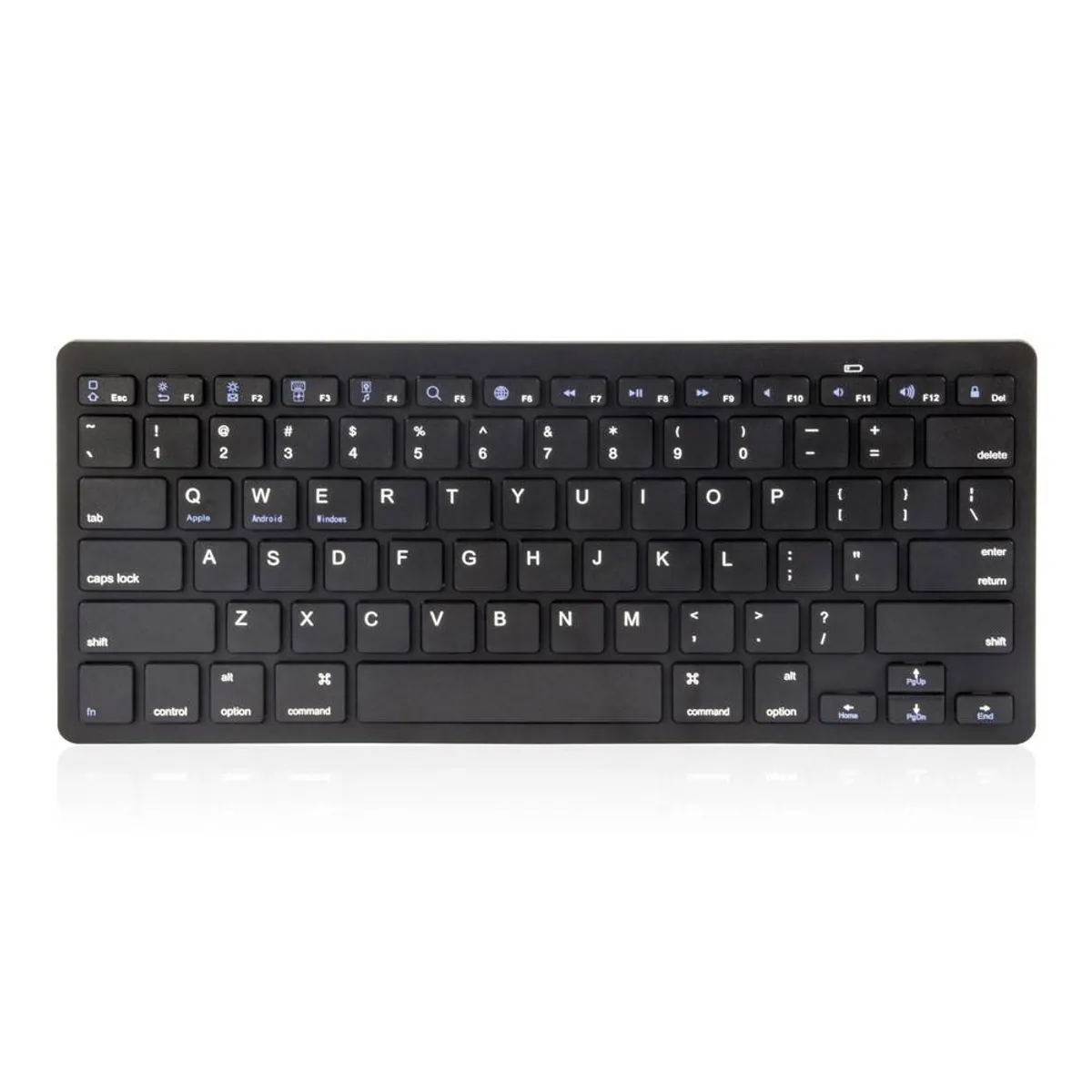 iPad / tablet /PC - Slim Trådløs bluetooth tastatur med ENGELSK layout - Sort