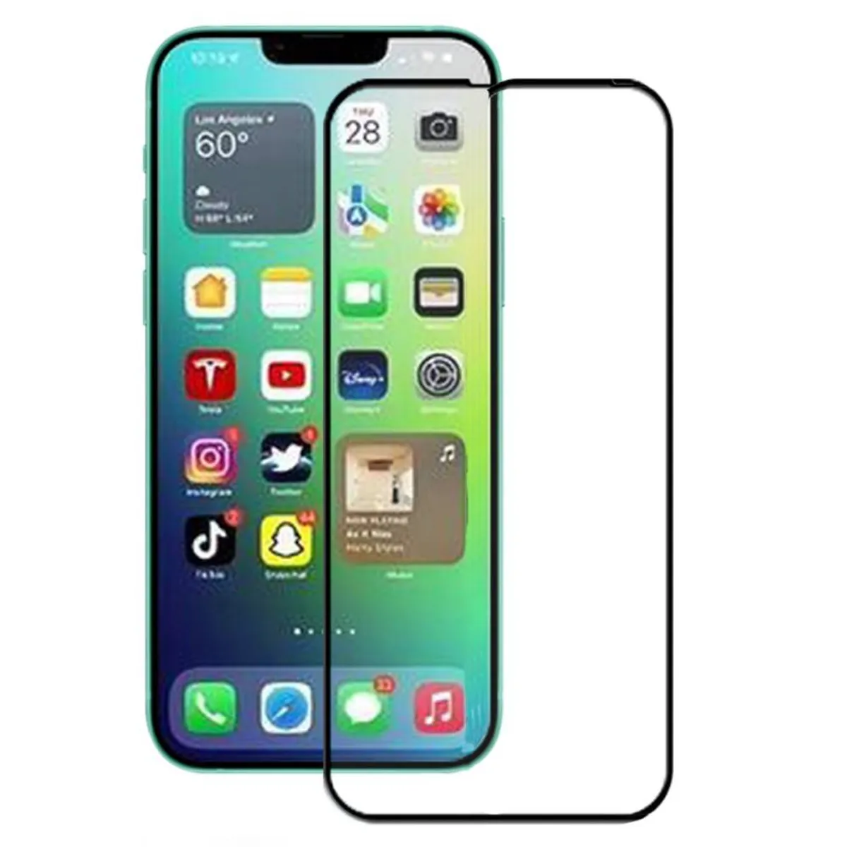 iPhone 14 Max - AMORUS 3D premium hærdet beskyttelsesglas med komplet dækning