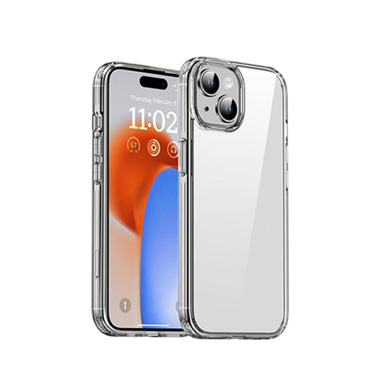 iPhone 15 Plus - iPAKY&trade; Hybrid Silikone Cover - Gennemsigtig