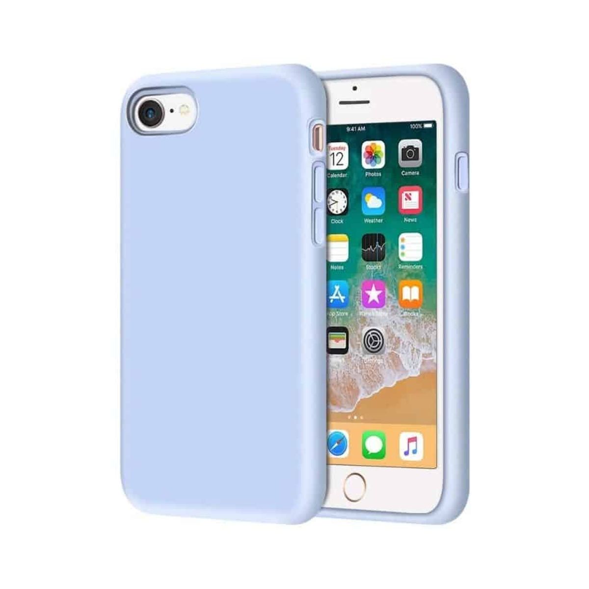 IPHONE 7/8/ SE 2020 LIQUID SILIKONE COVER - Light Blue - iHero