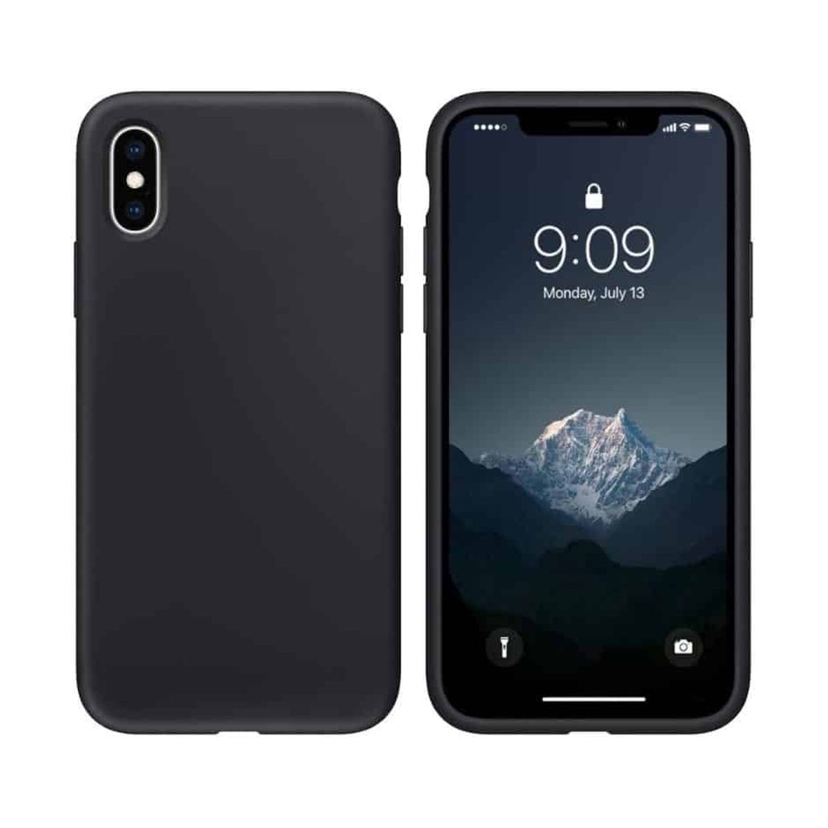 IPHONE X/XS LIQUID SILIKONE COVER - Black - iHero