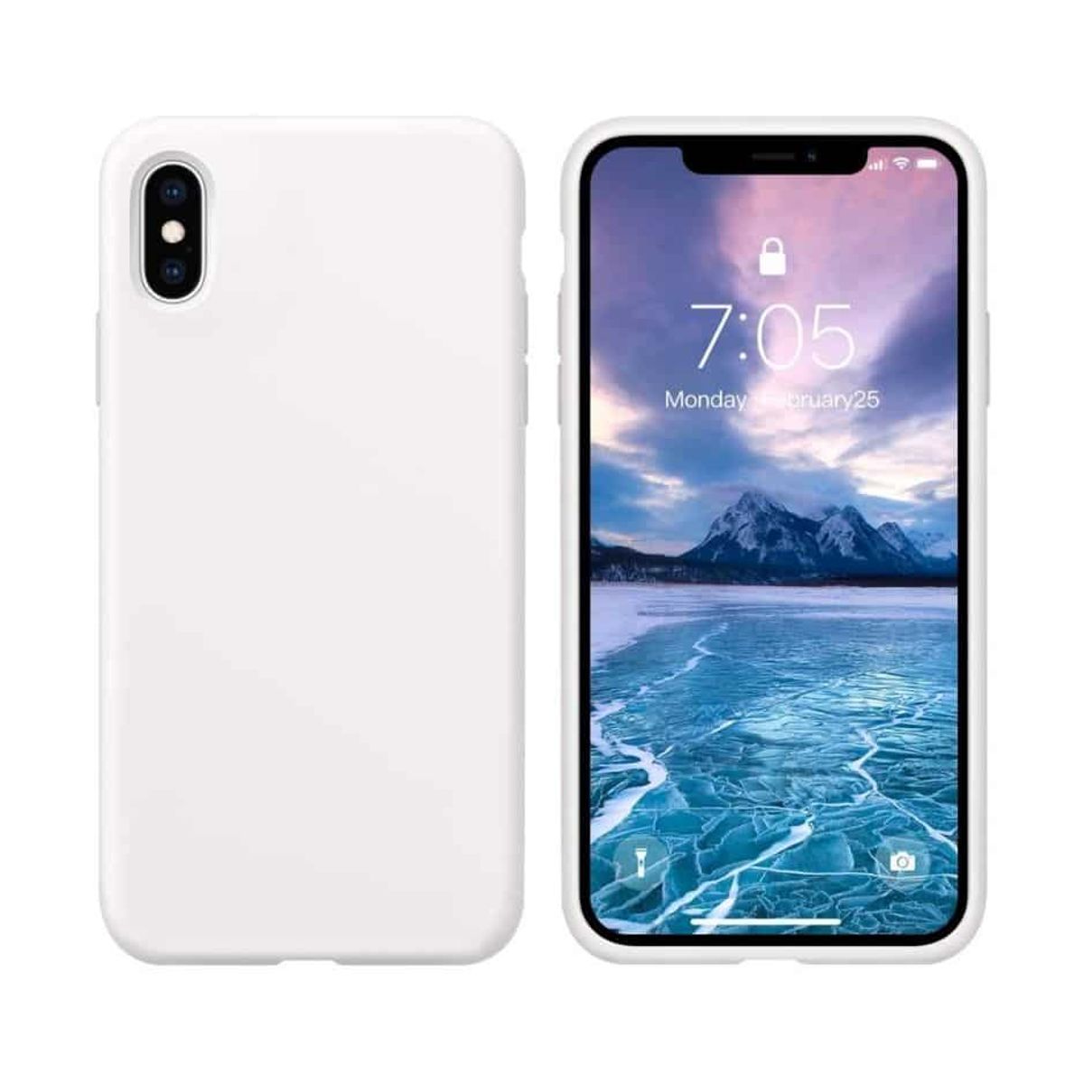 IPHONE X/XS LIQUID SILIKONE COVER - White - iHero