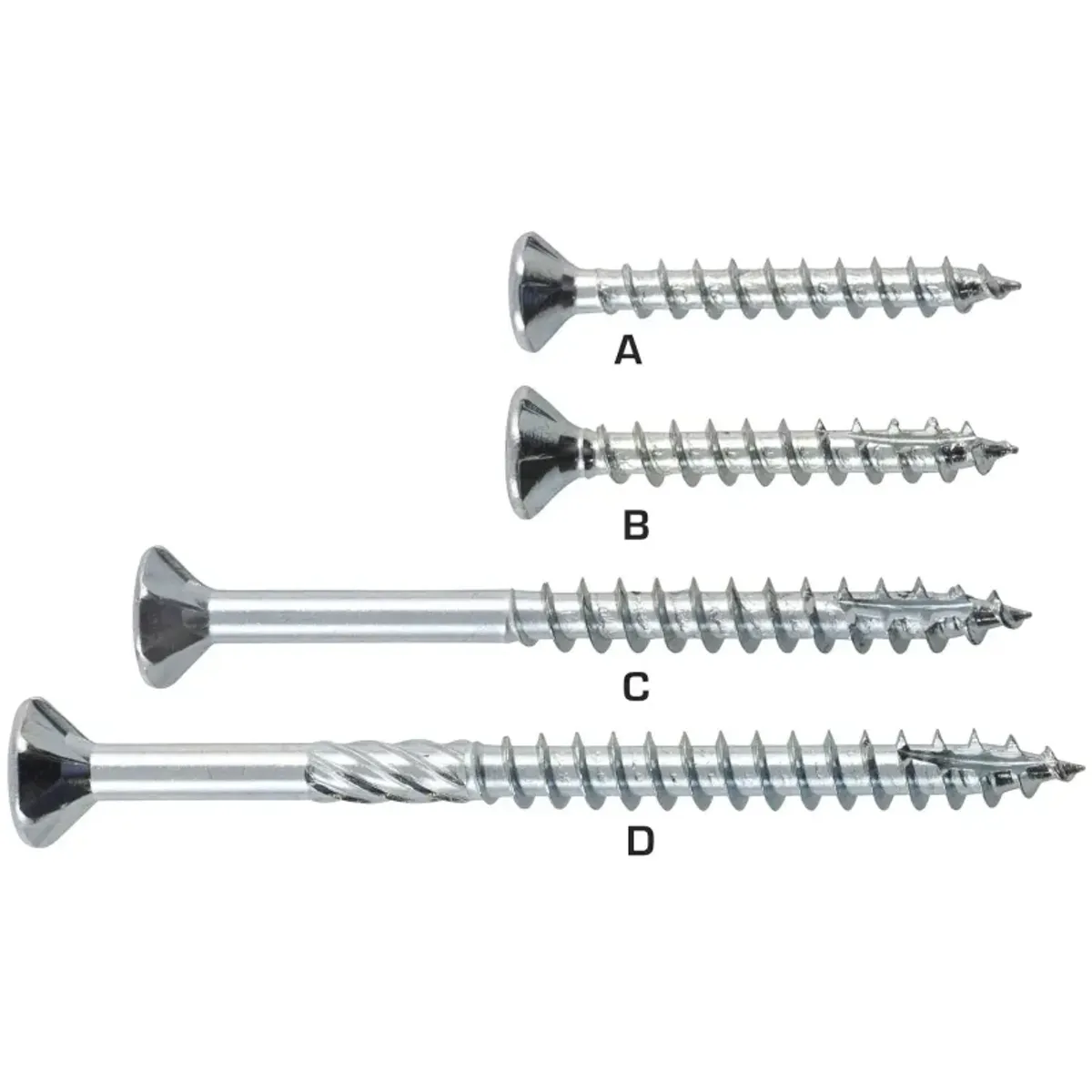 ITW SPUN ®+, Elforzinket - Universalskrue - 3,0 x 20 - 150333