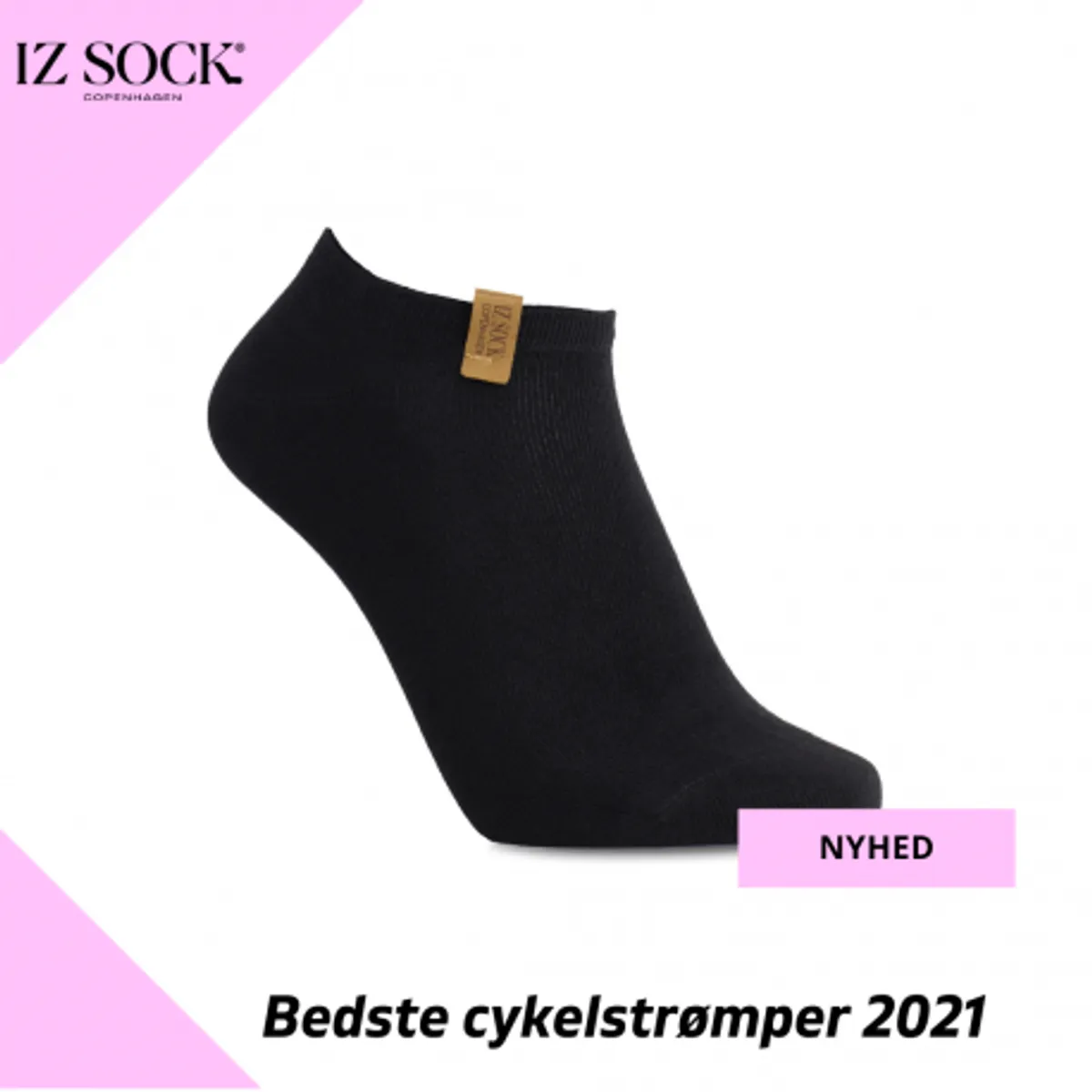 IZ sock Copenhagen - Cykelstrømper i bambus, sort