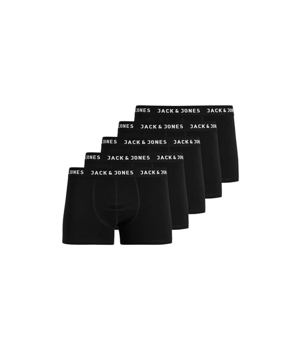 Jack & Jones Junior 5-pak boxershorts i sort til drenge