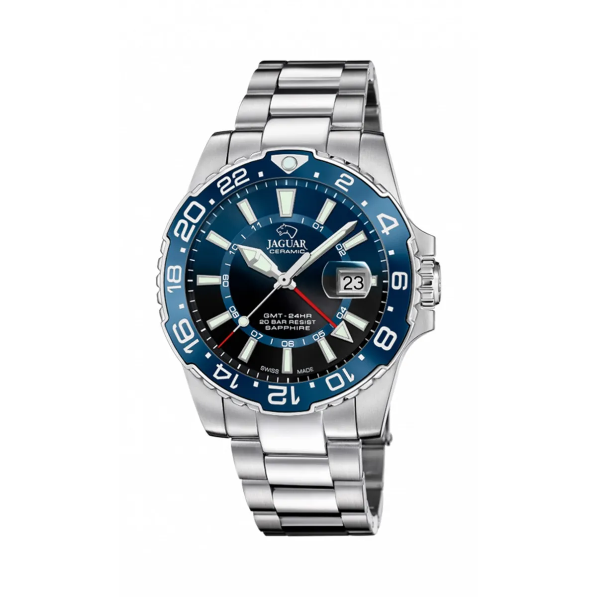 Jaguar - Executive Diver GMT Herre ur, blå Stål