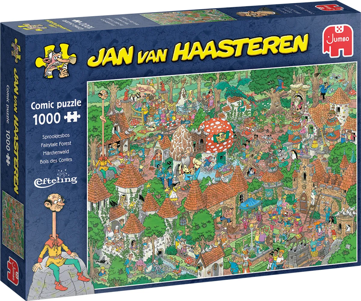 Jan Van Haasteren Puslespil - 1000 Brikker - Fairytale Forest