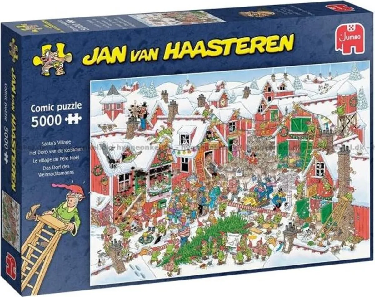 Jan Van Haasteren Puslespil - 5000 Brikker - Santa's Village