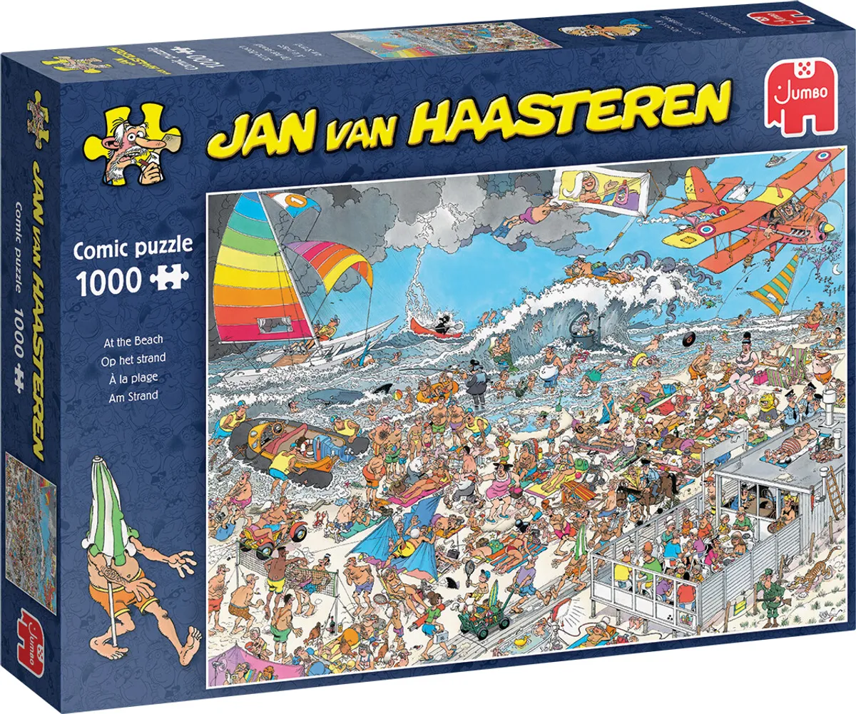 Jan Van Haasteren Puslespil - At The Beach - 1000 Brikker