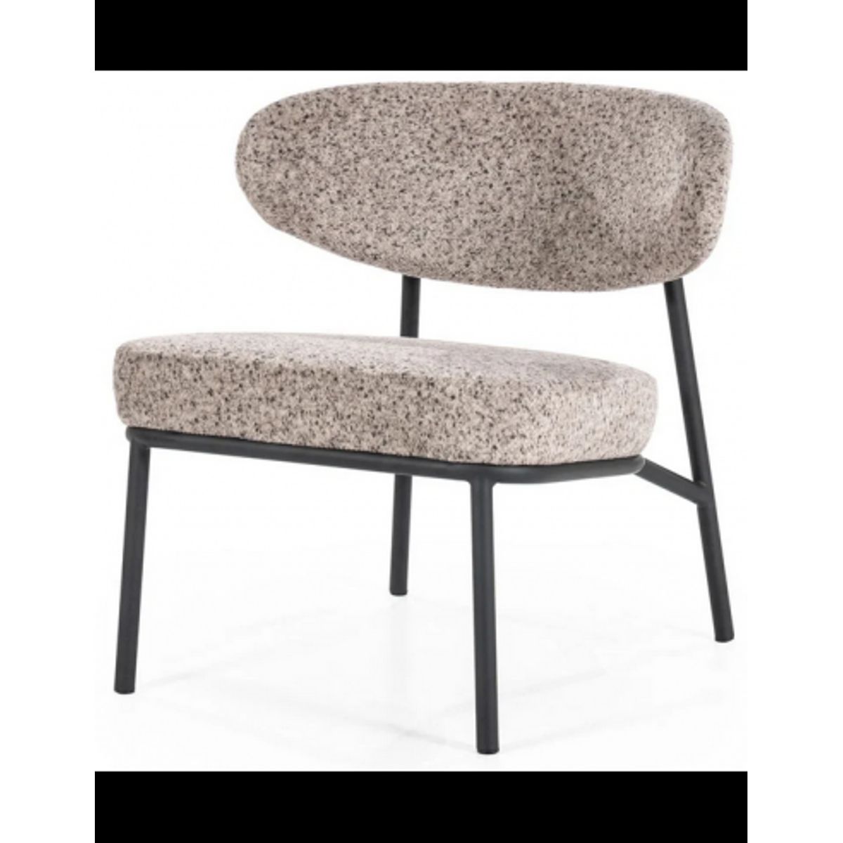 Jari loungestol i metal og polyester H72,5 cm - Sort/Taupe