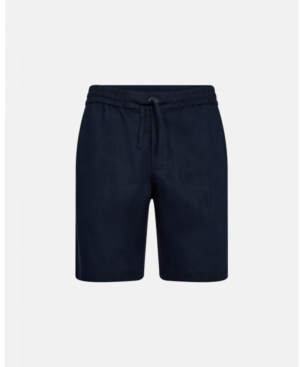 JBS of Denmark hør/bambusviskose shorts i navy til herre