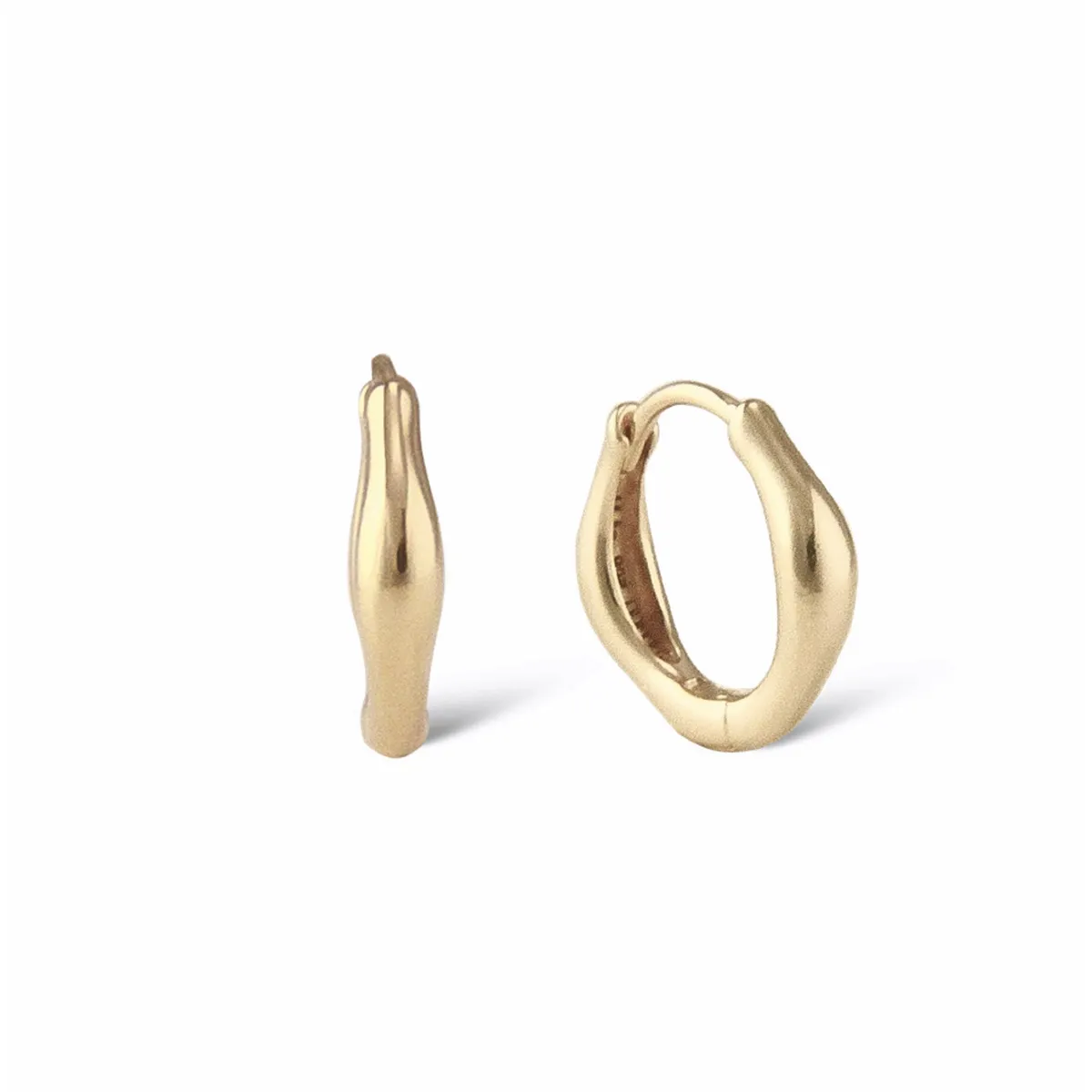 Jeberg Jewellery - Balance hoops 51860 Forgyldt sterlingsølv