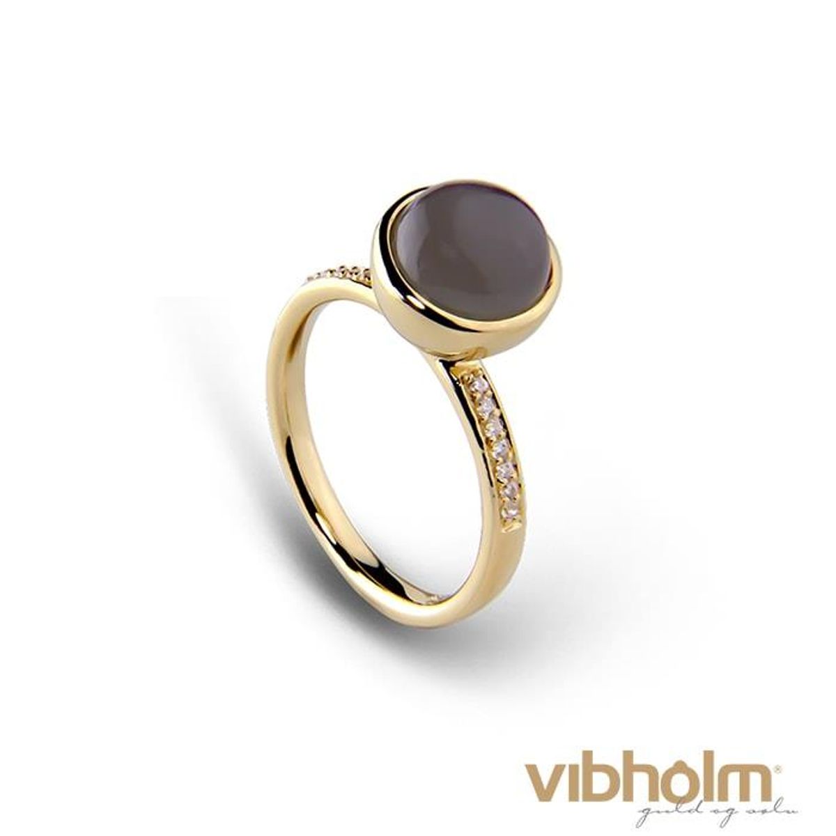 Jeberg Jewellery - Cabochon CZ Stack Ring 6116