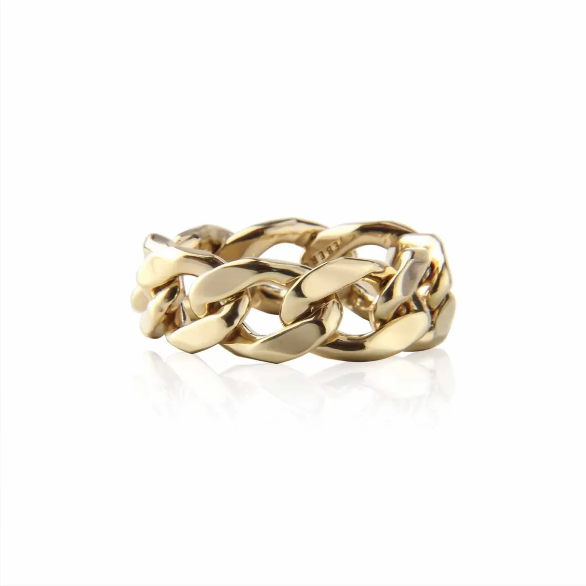 Jeberg Jewellery - Chain ring forgyldt sølv sterlingsølv