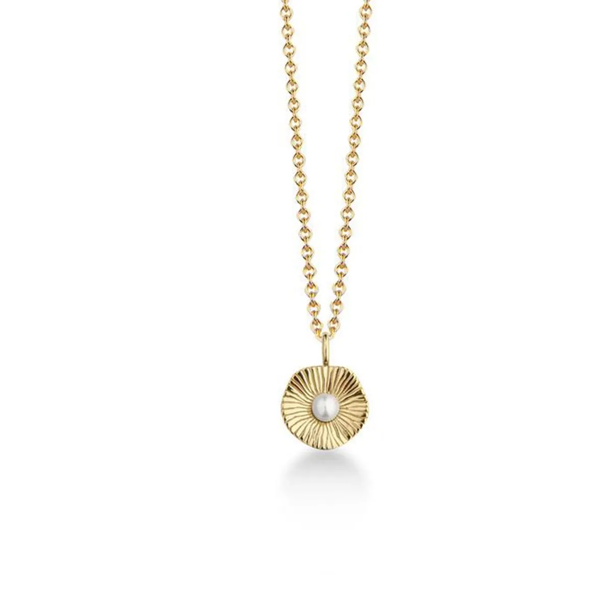 Jeberg Jewellery - Sand Dune Pearl halskæde forgyldt sølv sterlingsølv