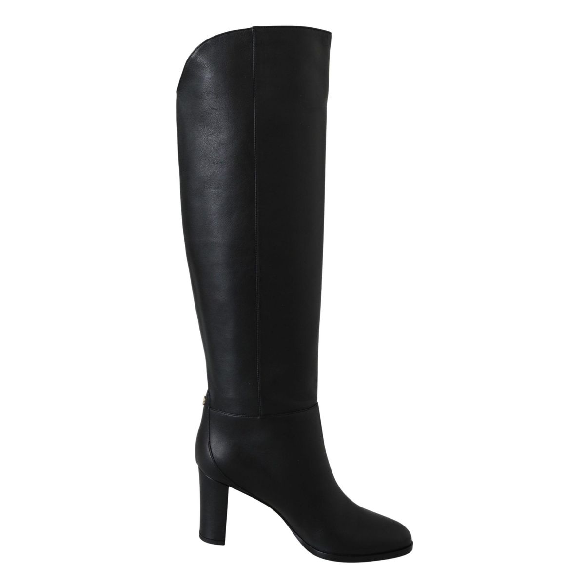 Jimmy Choo Elegant Black Calf Leather Heeled Boots