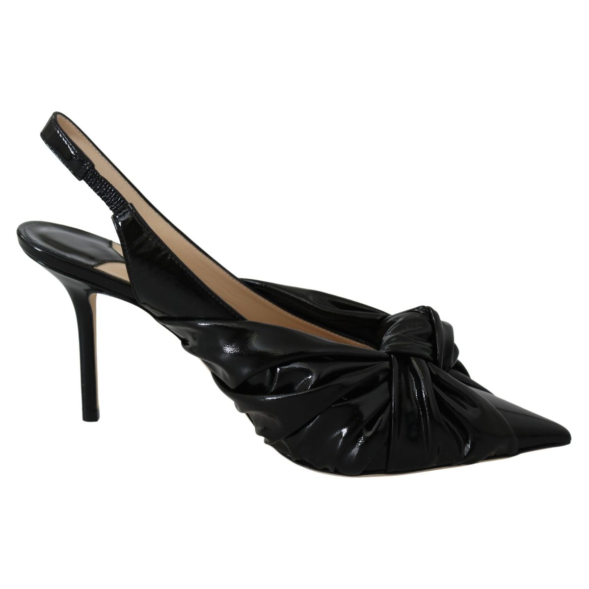 Jimmy Choo Elegant Black Leather Pointed Toe Pumps