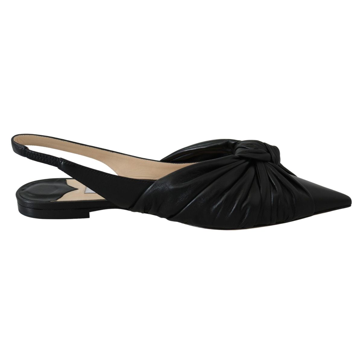 Jimmy Choo Elegant Pointed Toe Leather Flats