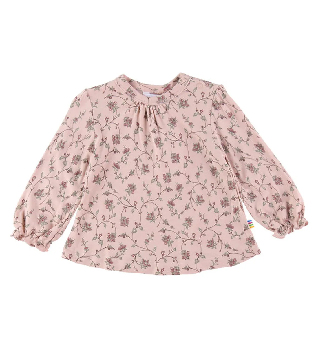 Joha Bluse - Bambus - Støvet Rosa m. Blomster