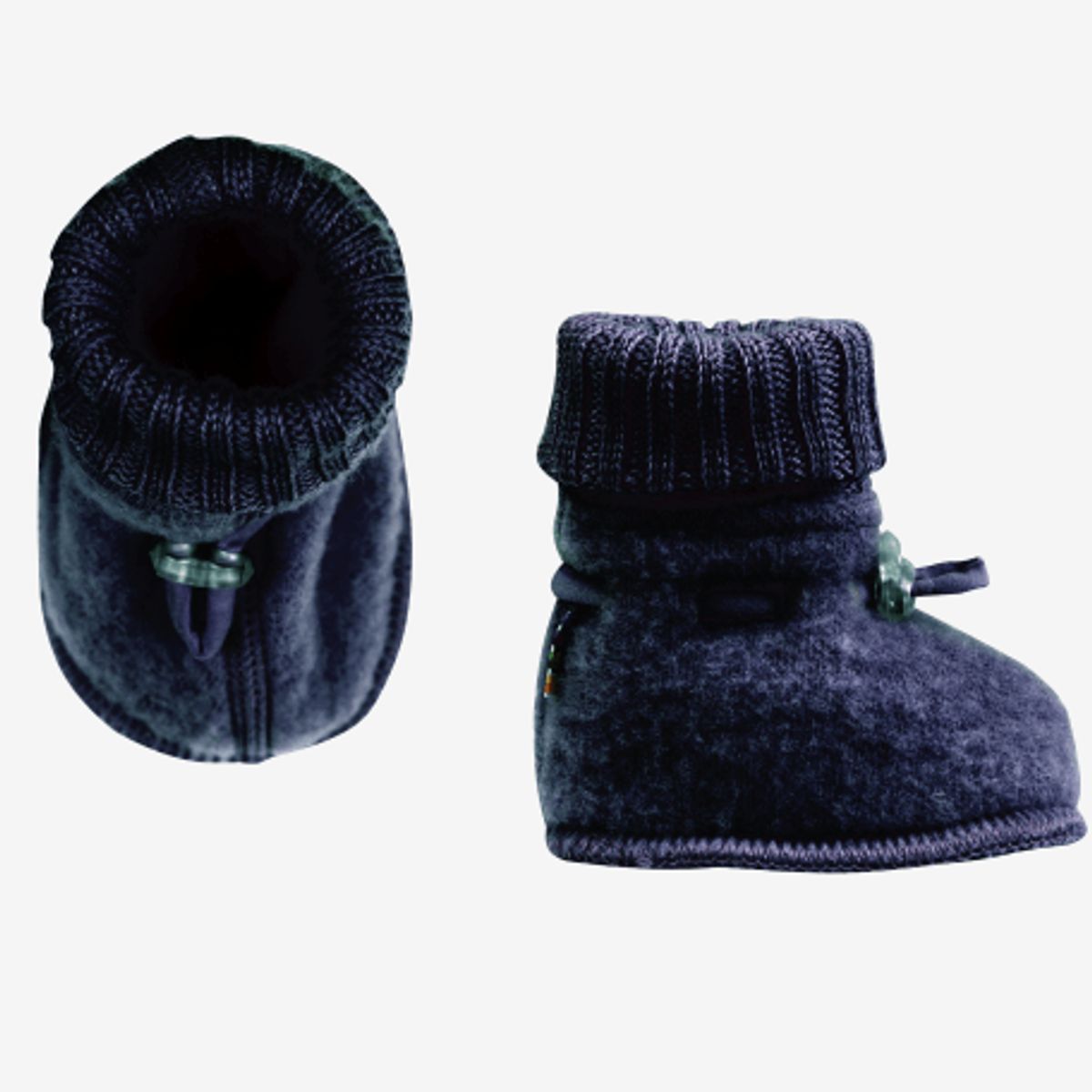 Joha booties i uld - Dk blue melange - 60 (56/62)