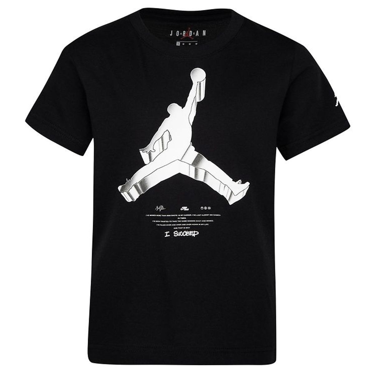 Jordan T-Shirt - Jumpman X Nike Action - Sort m. Hvid