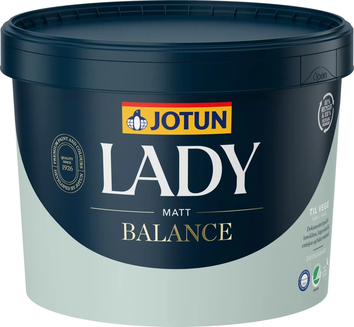 Jotun Lady Balance Glans 5 - Allergivenlig Loft & Vægmaling - 0.68 L - Maling - Allergivenlig maling